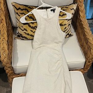 Speechless Ivory Textured Backless Dress